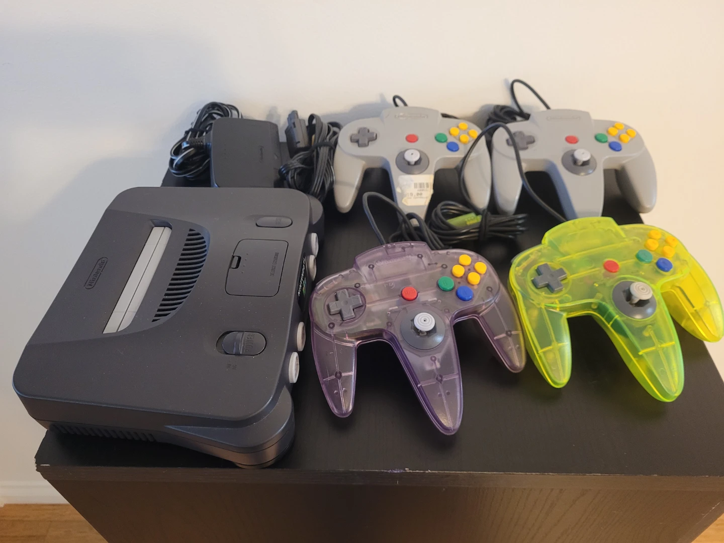 Nintendo 64 Console with Four Controllers