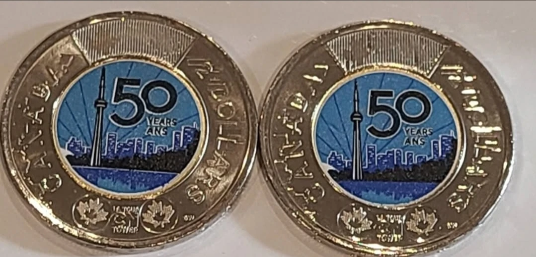 Two varities of CN tower toonies - photo 3