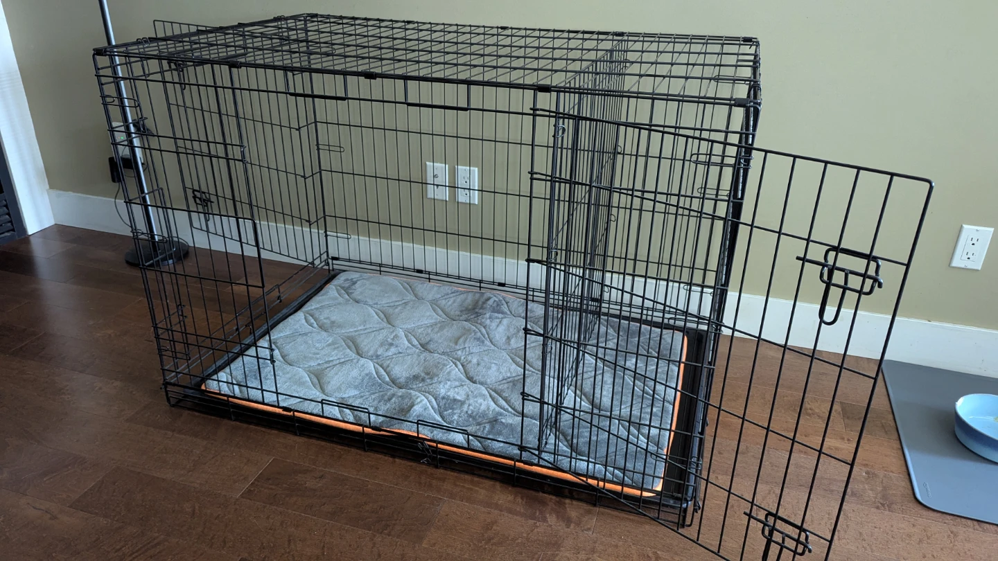 Collapsible Dog Crate with Mat and Cover - photo 2