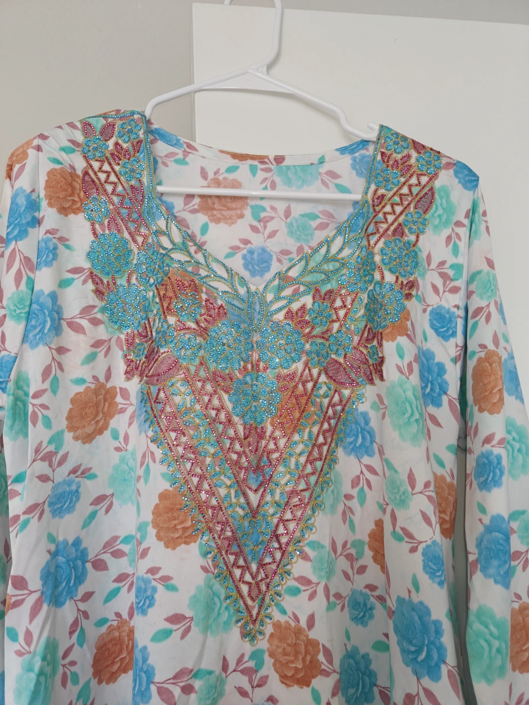 Floral pattern long dress - photo 2