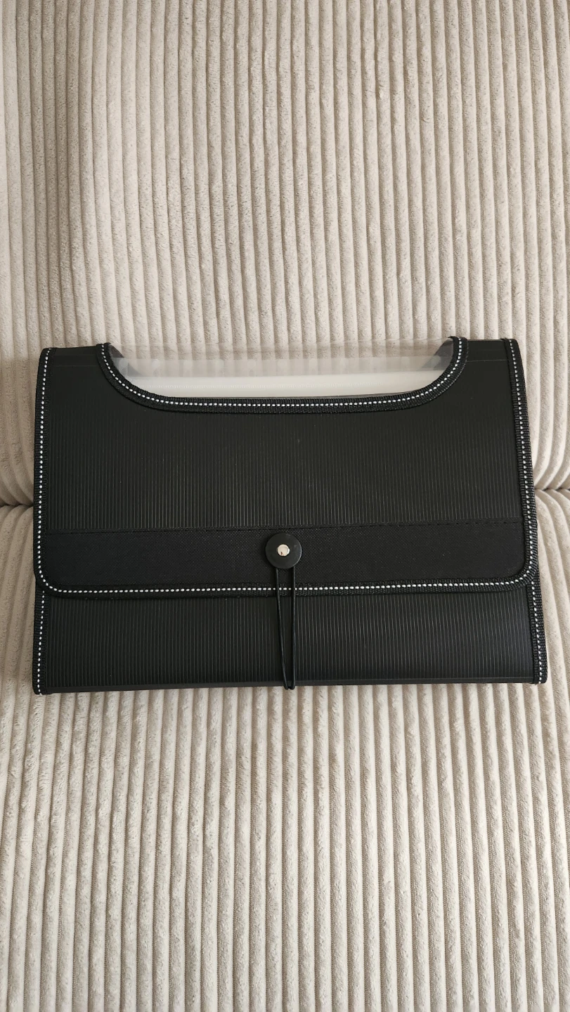 Black Expanding Document Organizer