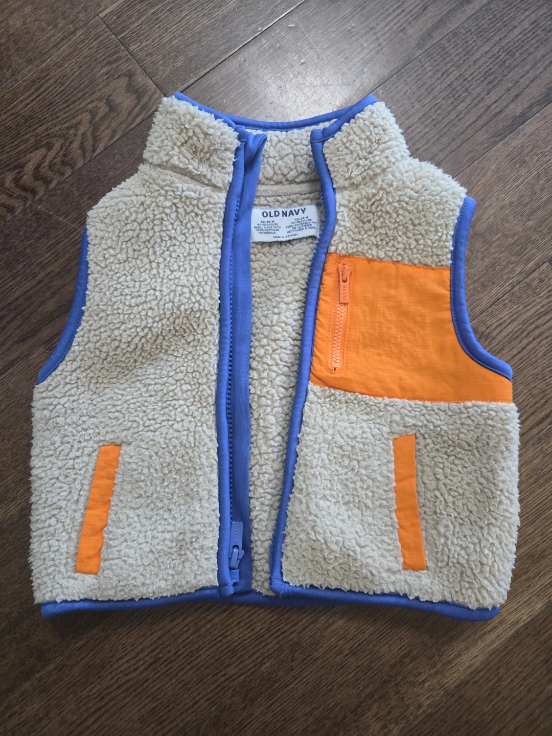 12-18m Sherpa fleece vest