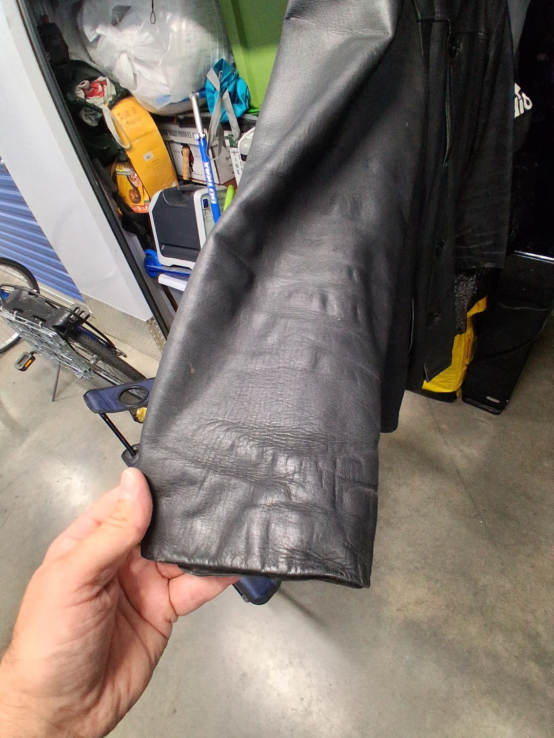 Vintage Black Leather Heavy Jacket XL - photo 4