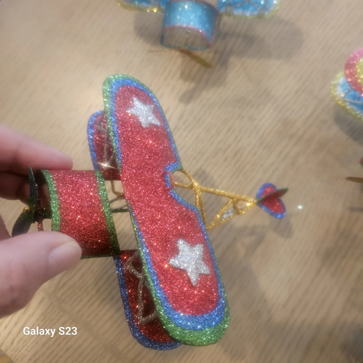 Glittery Airplane Christmas Ornaments - photo 5