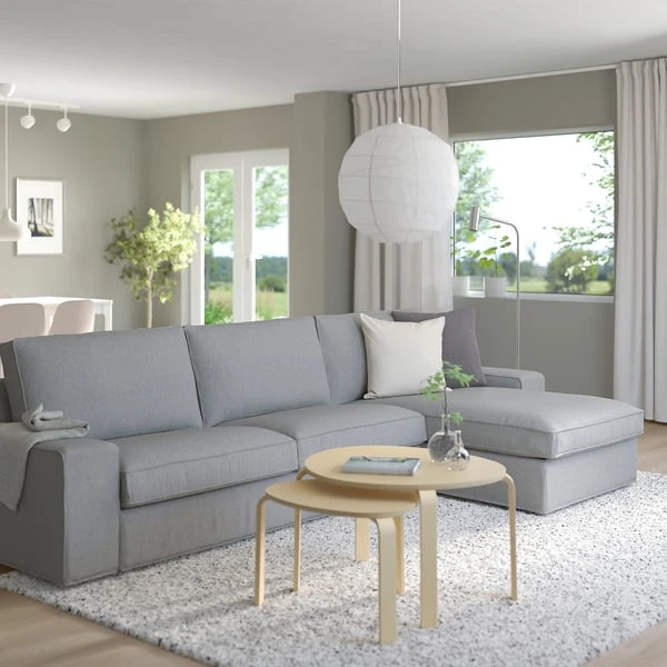 L SHAPE Grey Sectional Sofa with Chaise - photo 2