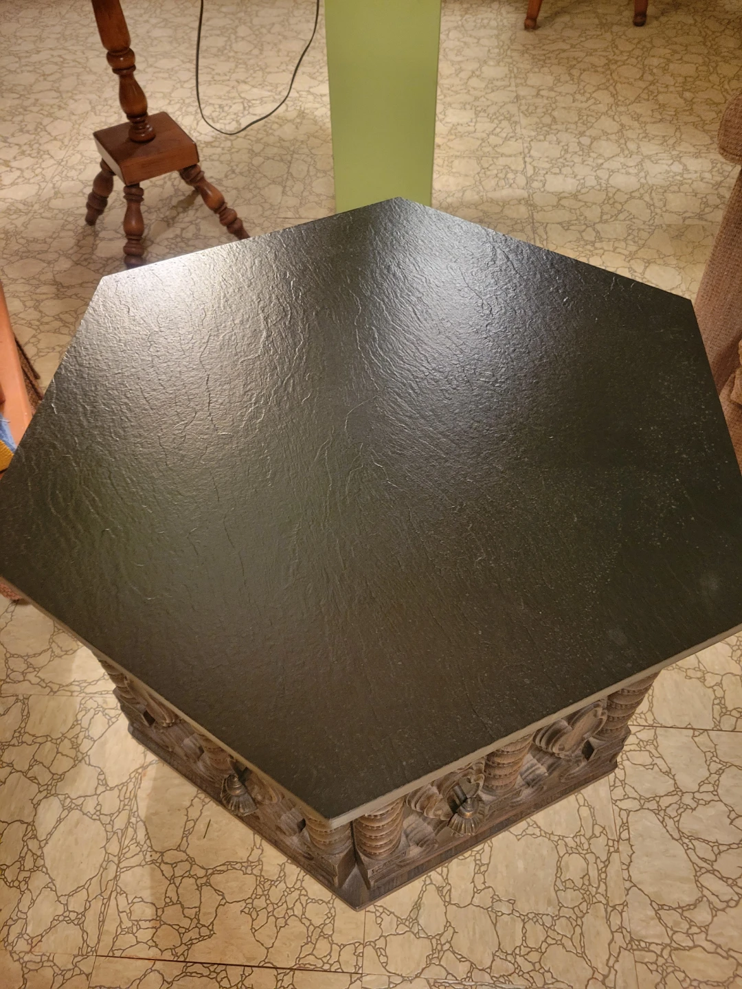 Vintage Hexagonal Side Table - photo 3