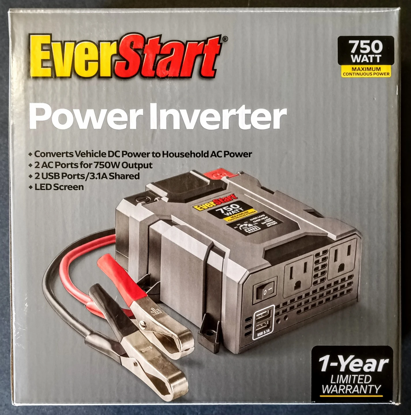 EverStart 750 Watts Vehicle Power Inverter (Brand New)