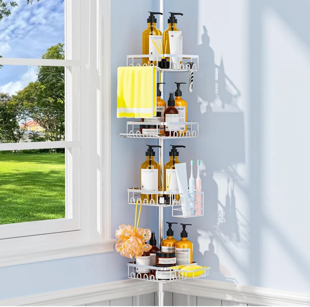 Adjustable Shower Caddy Organizer – Silver