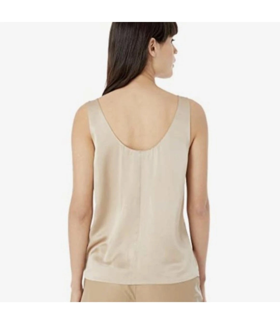Vince Satin Tank Sand Dollar 100% Silk - photo 5