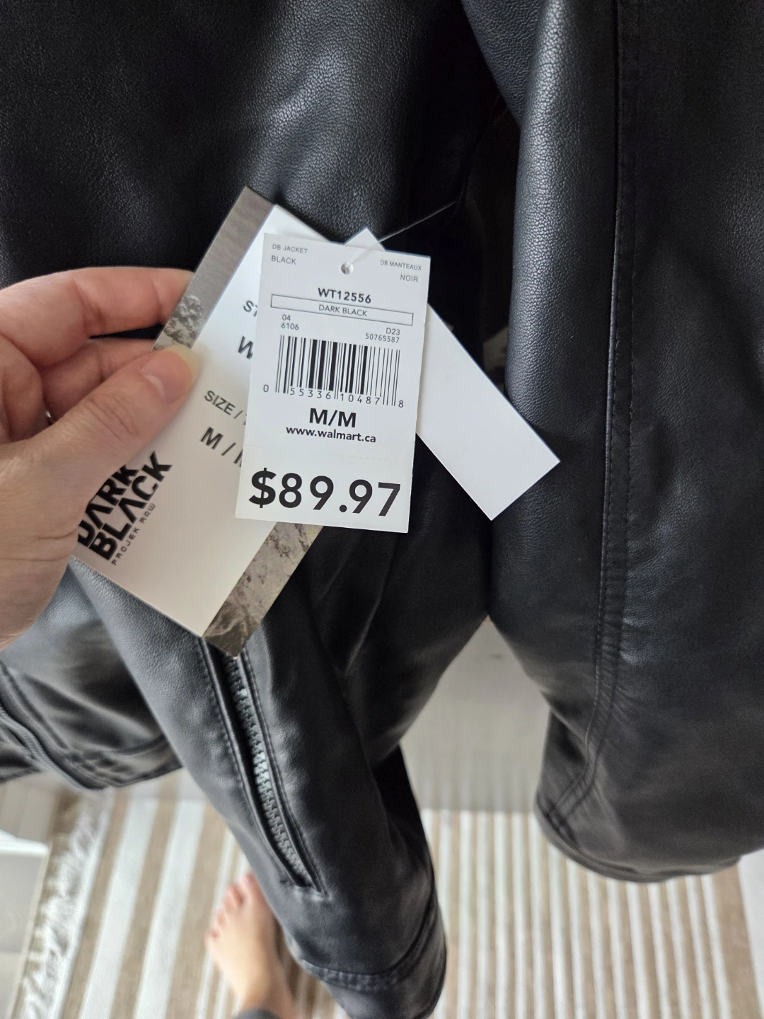 Mens Faux Leather Jacket Size M - photo 3