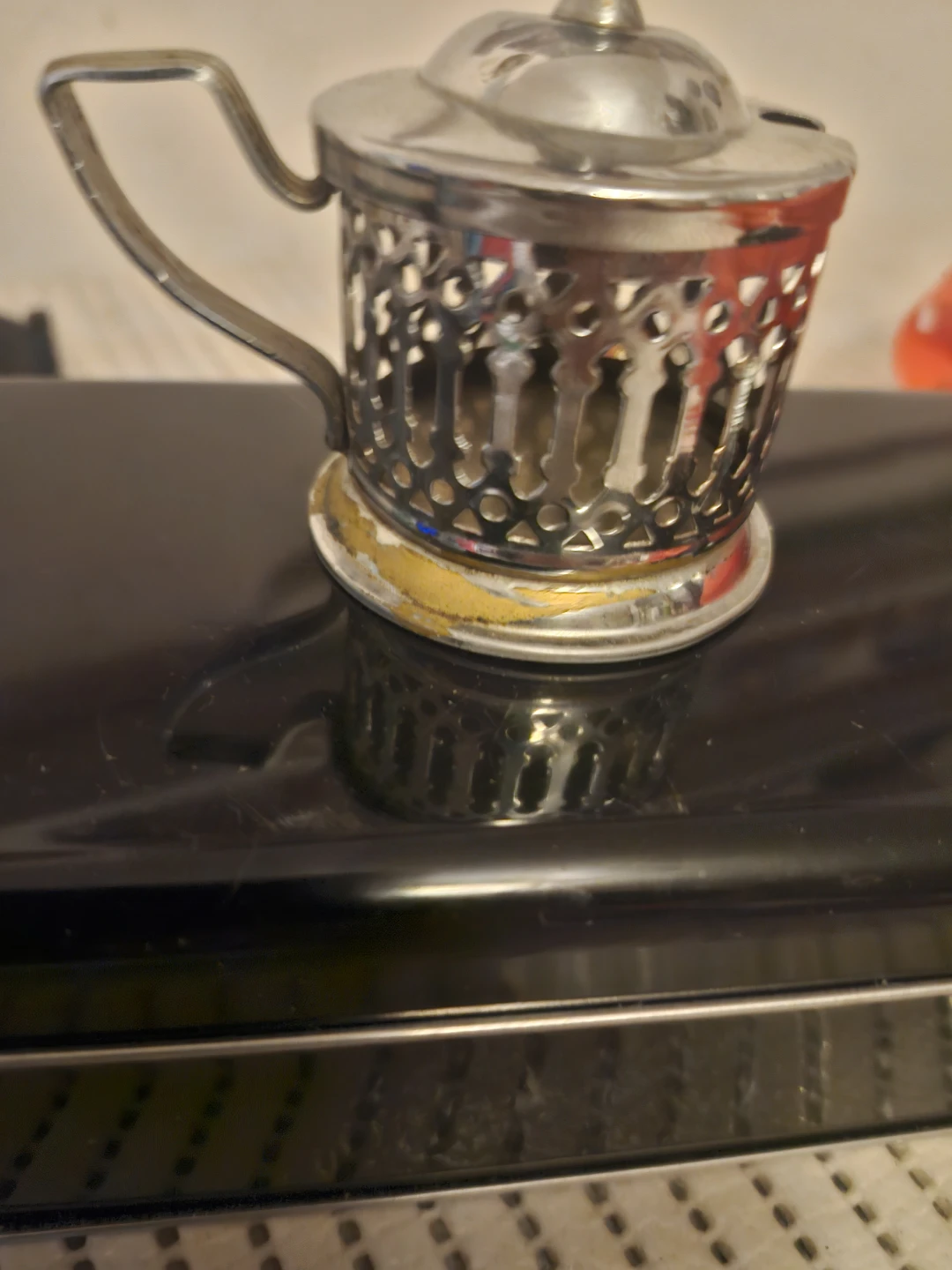 Vintage Silver-Plated Mustard Pot