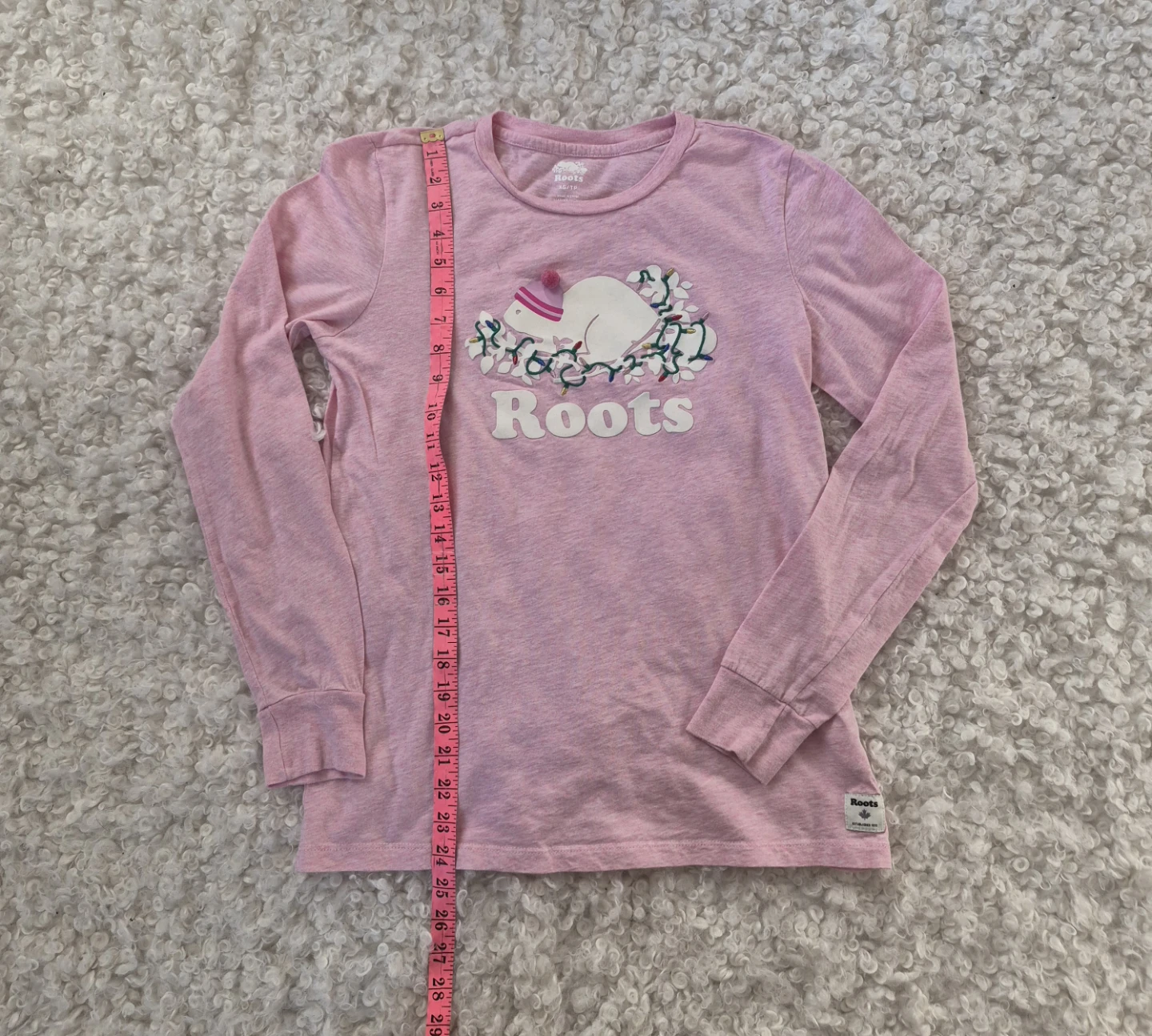 Roots long sleeve graphic t-shirt XS Holidays Christmas lights - photo 2