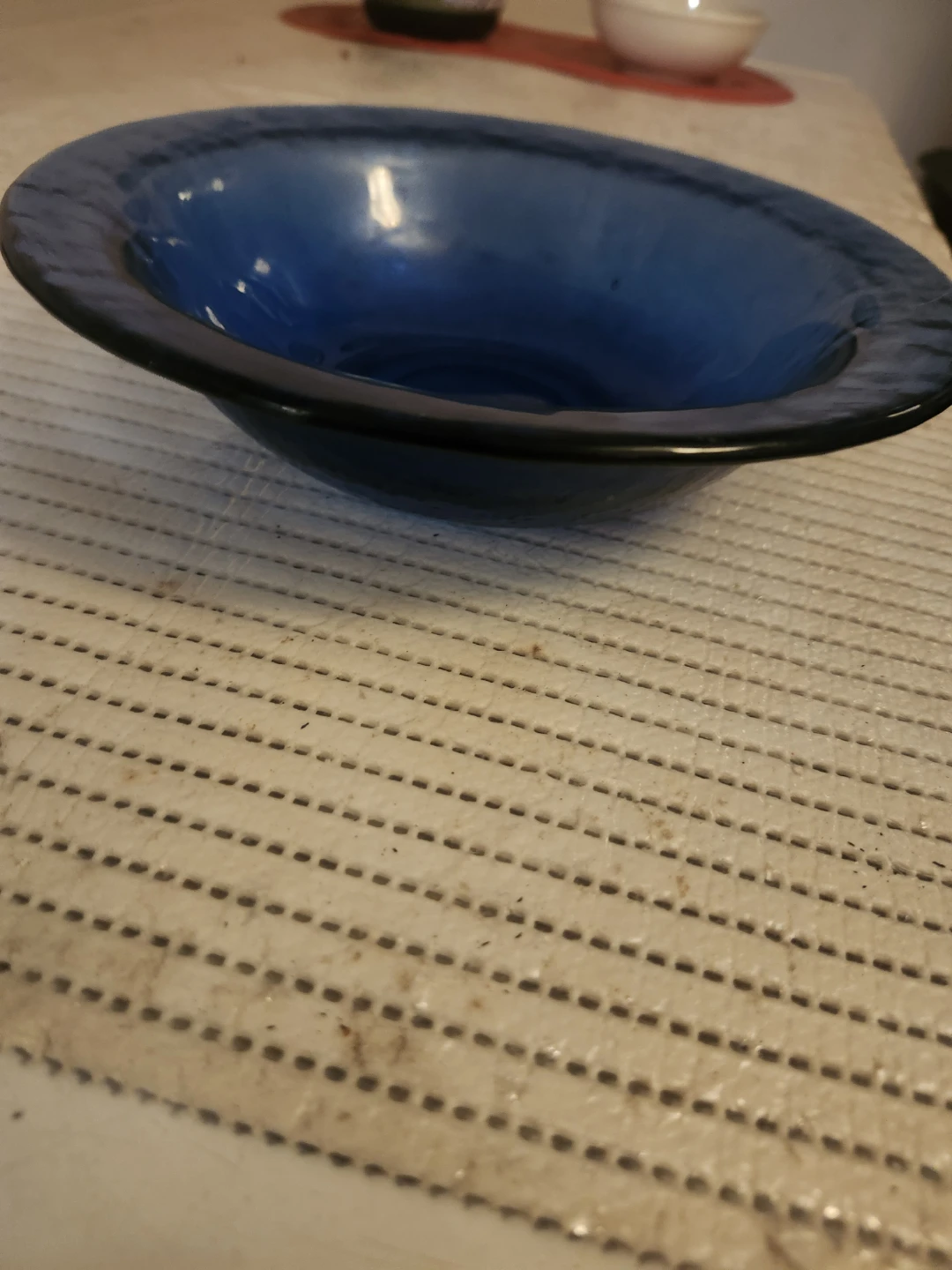 Blue Glass Serving Bowl - photo 2