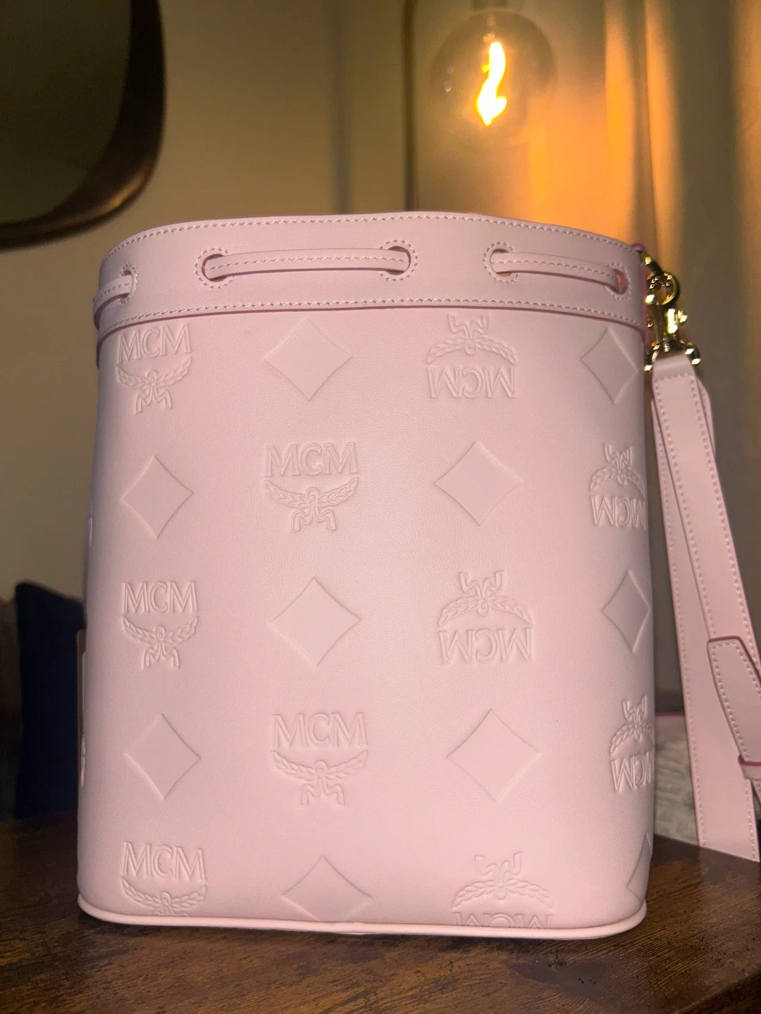 MCM Dessau Drawstring Bag in Maxi Monogram Leather - photo 5