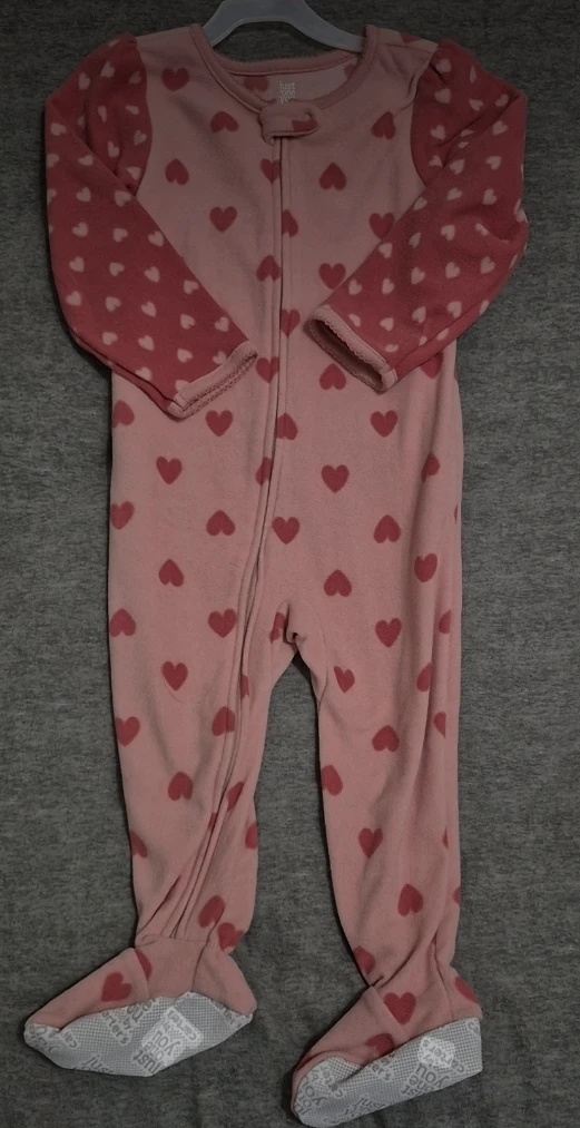 Just One You by Carter's Pink Heart Footed Pajamas 2T