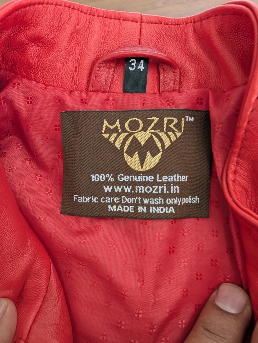 Mozri Red Genuine Leather Jacket women - photo 4