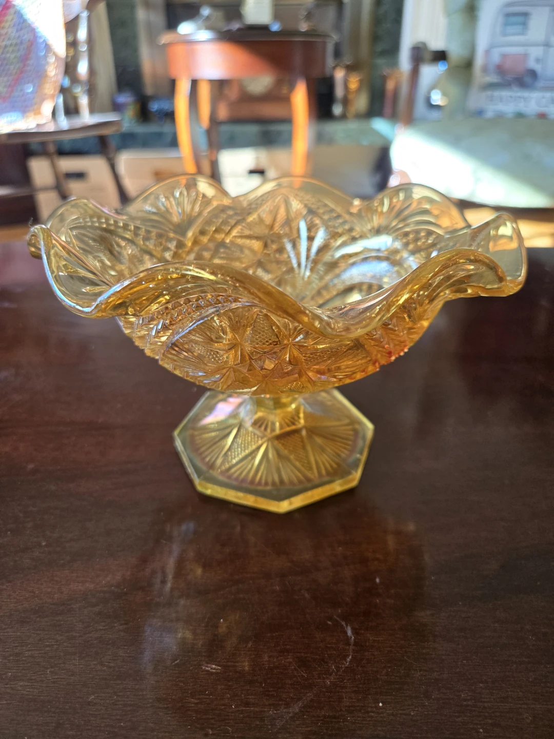 Antique Imperial Glass "Eastern Star" Bowl - photo 2