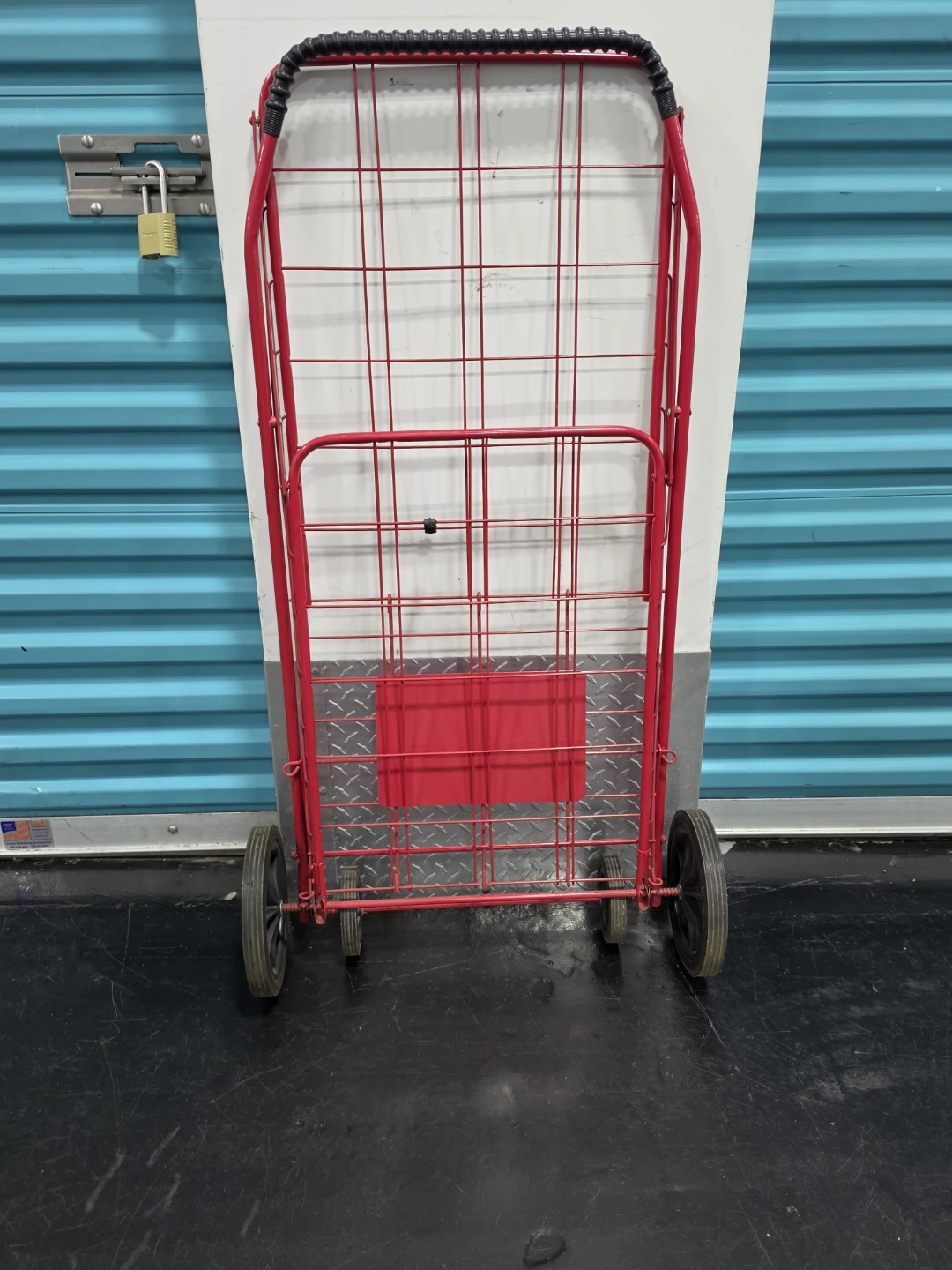 Collapsible Red Utility Shopping Cart - photo 2