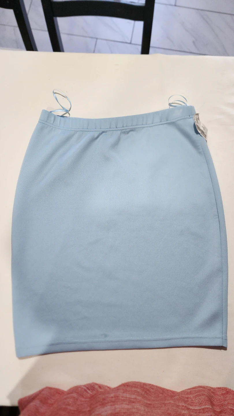 Tobi Light Blue Mini Skirt
