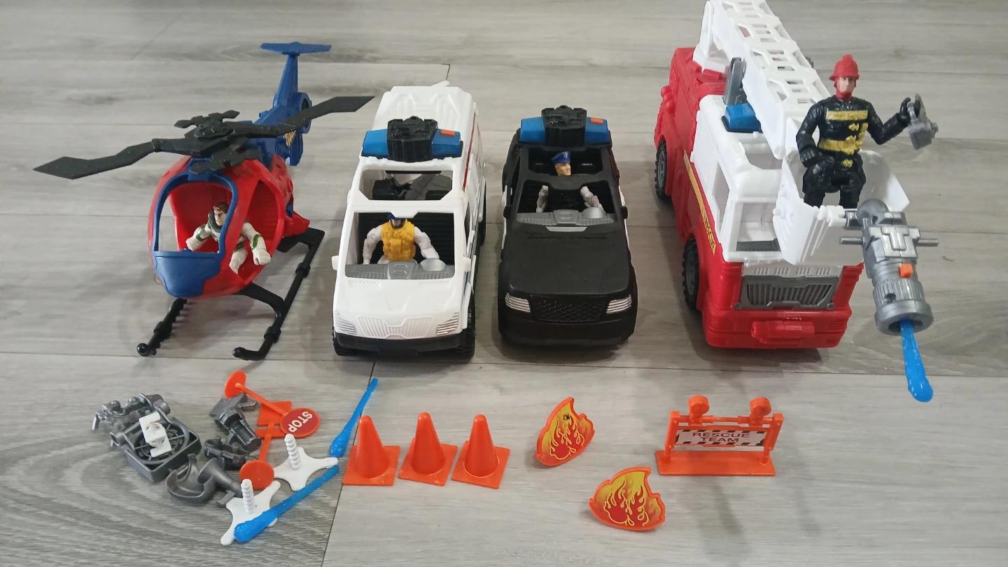 Emergency Rescue Vehicle Toy Set