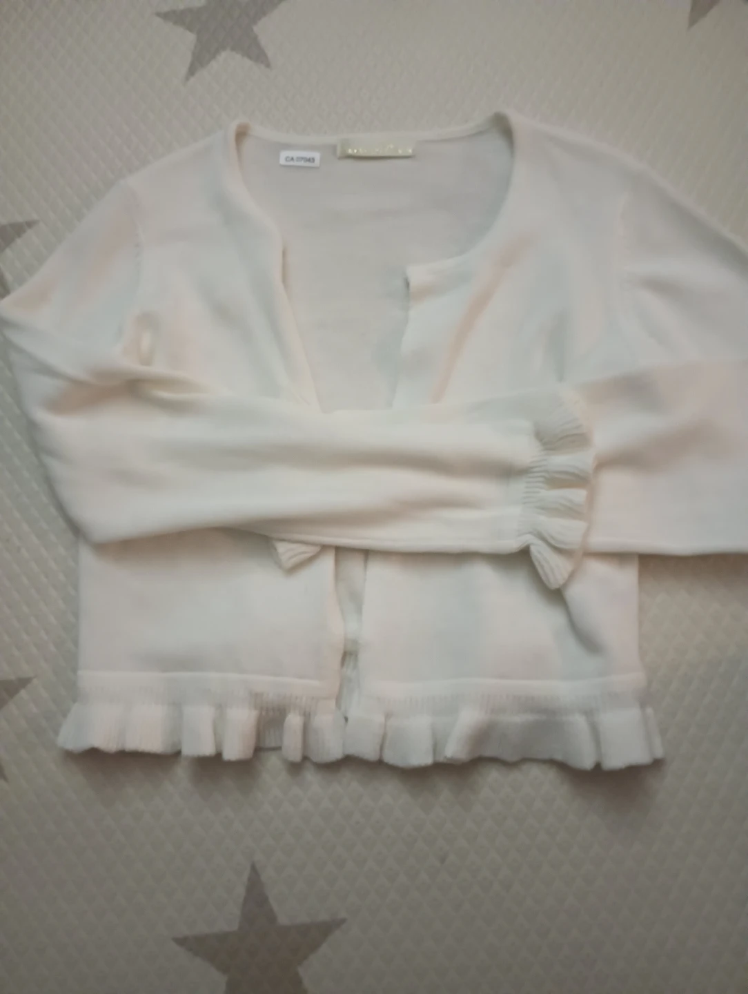 American Princess Girls Cardigan White