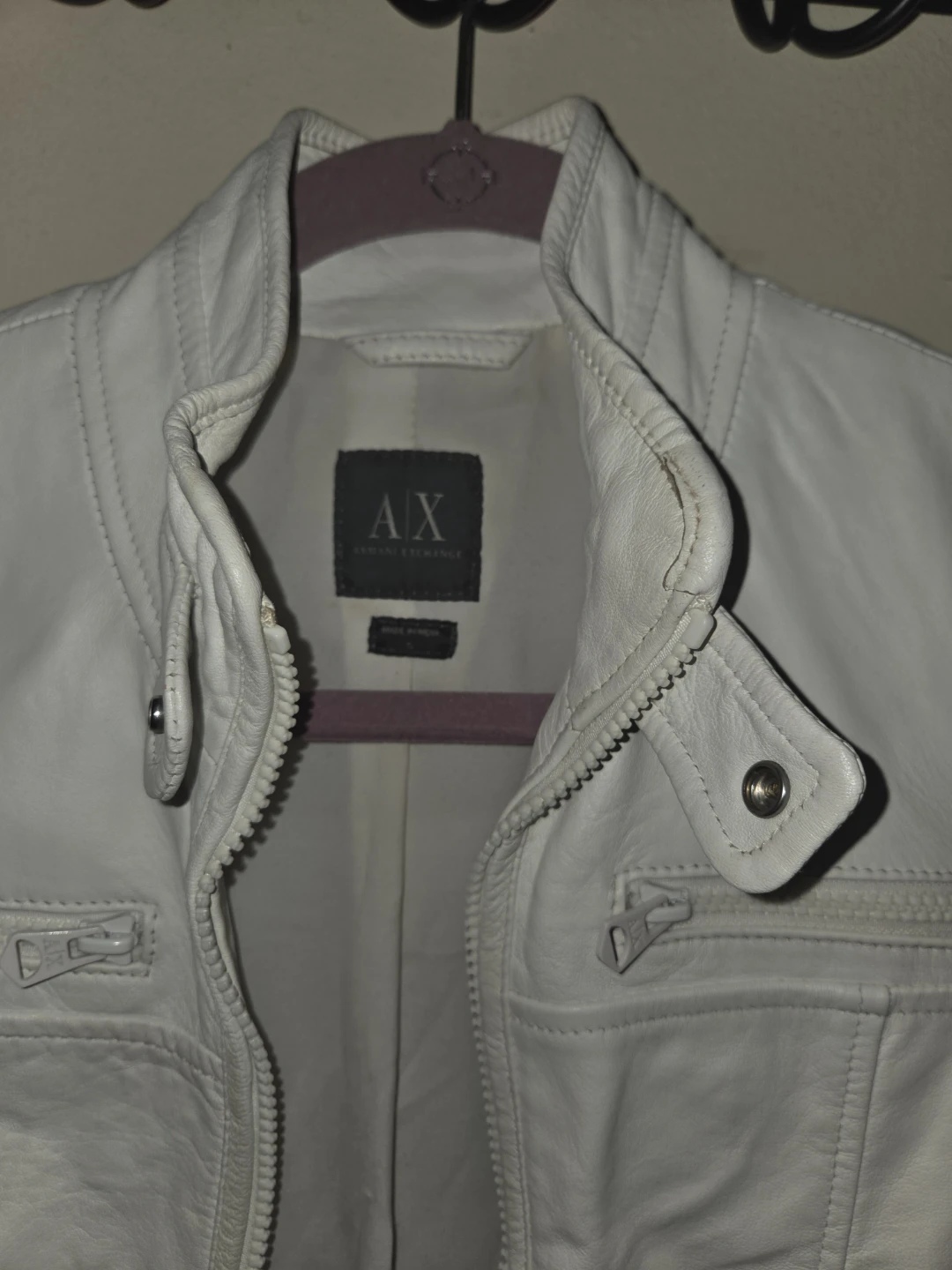 Armani Exchange White Motorcycle ¾ Trench Jacket in a Ladies S - photo 3