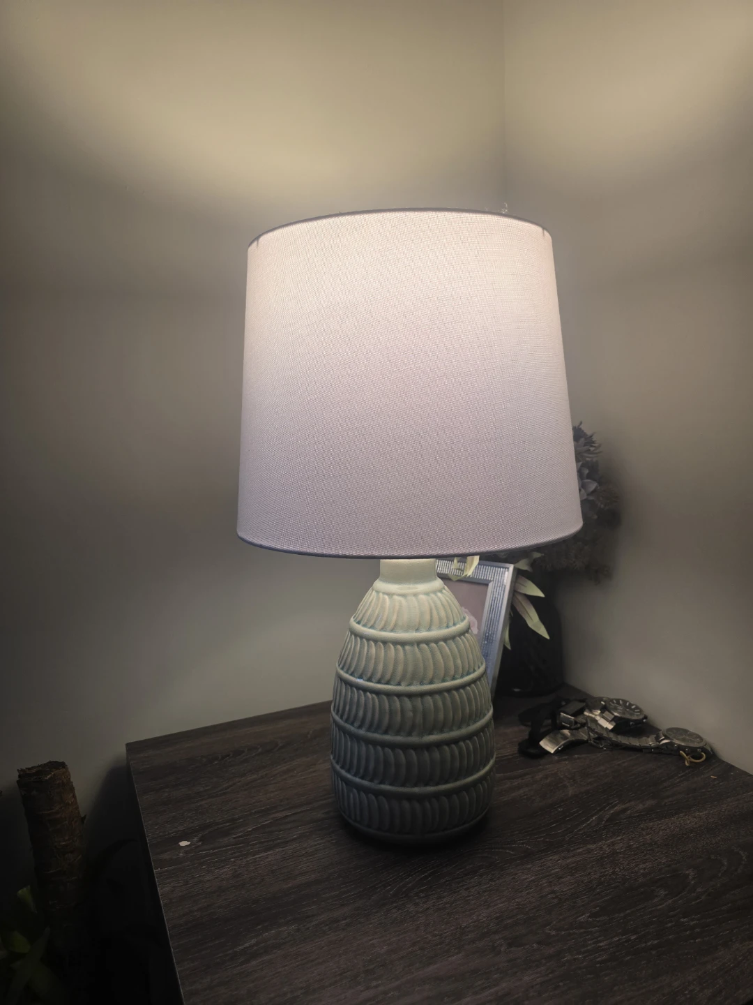 Ceramic Table Lamp with Fabric Shade