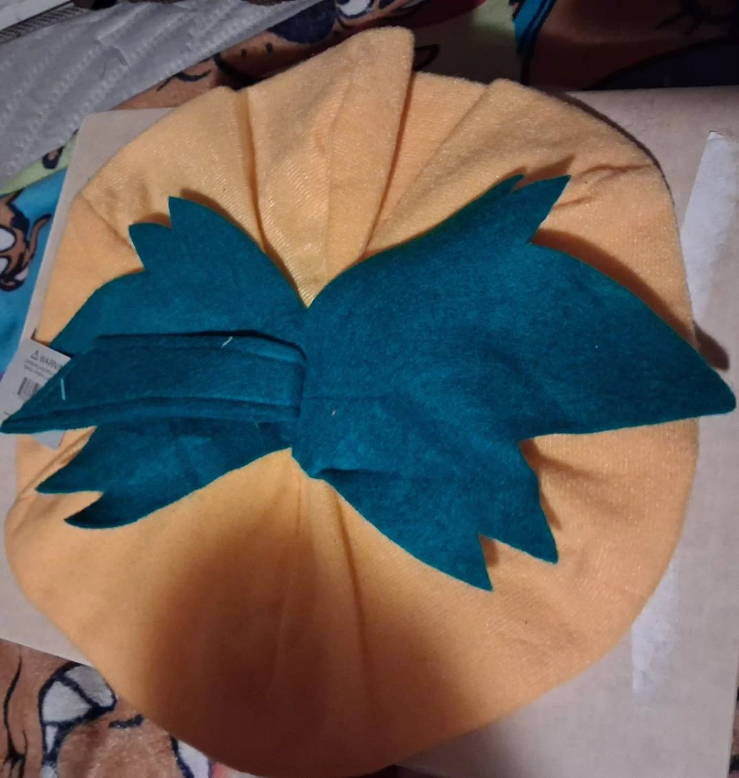 Pumpkin Costume Beret Hat nos 90's
