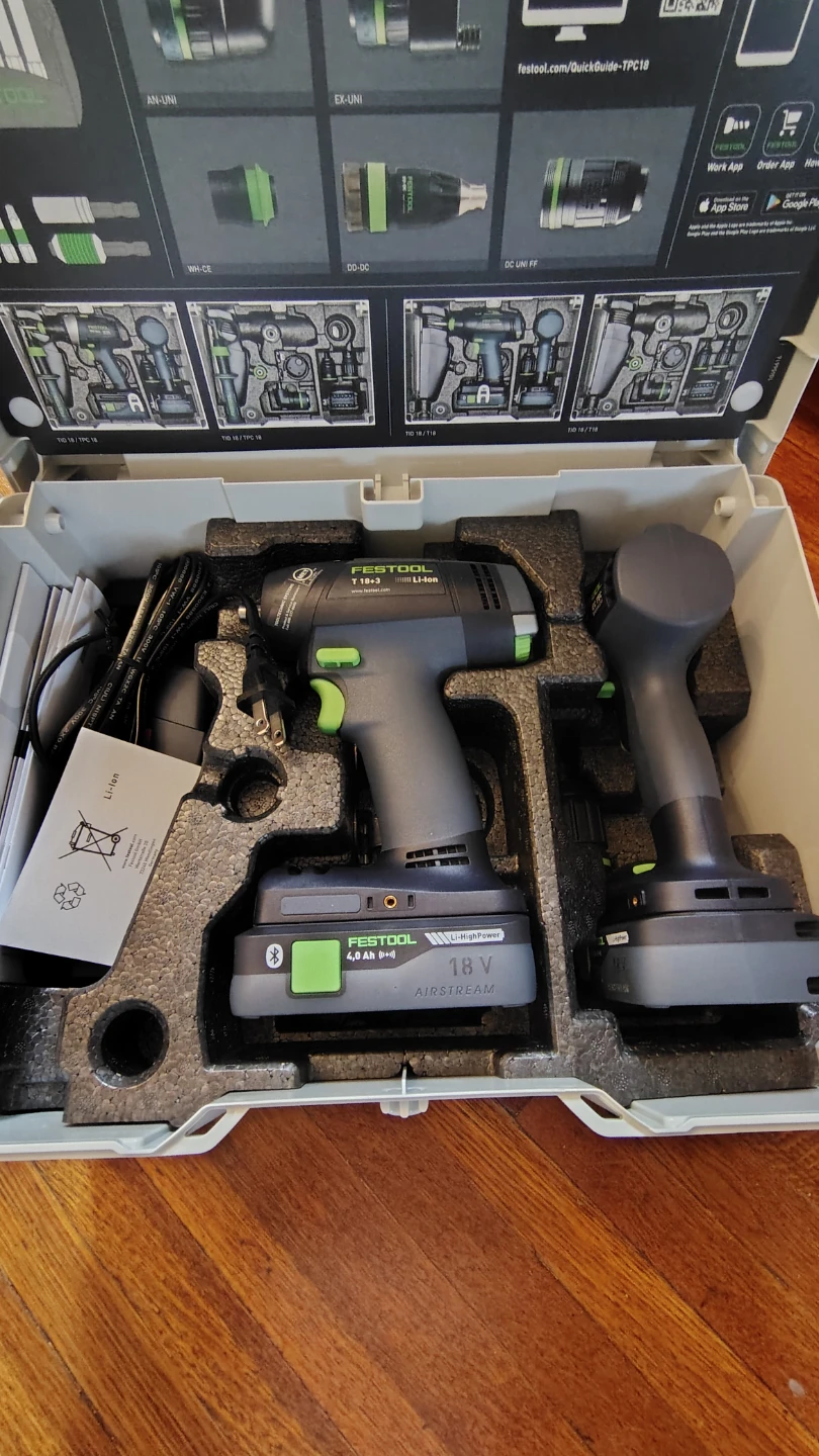 Festool TID 18 and T 18+3 Cordless Drill Set - photo 2