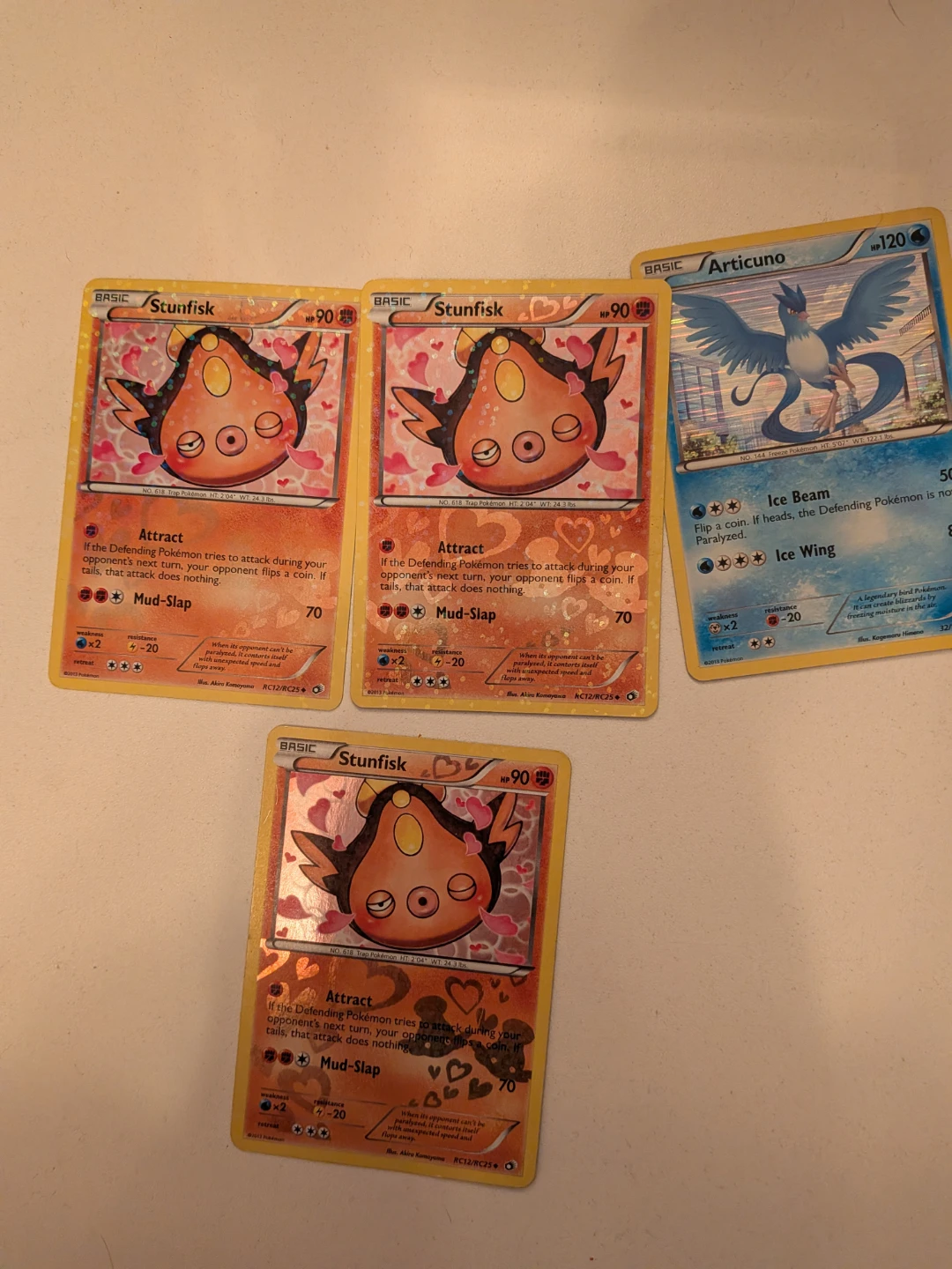 Pokemon Card Bundle: Stunfisk and Articuno