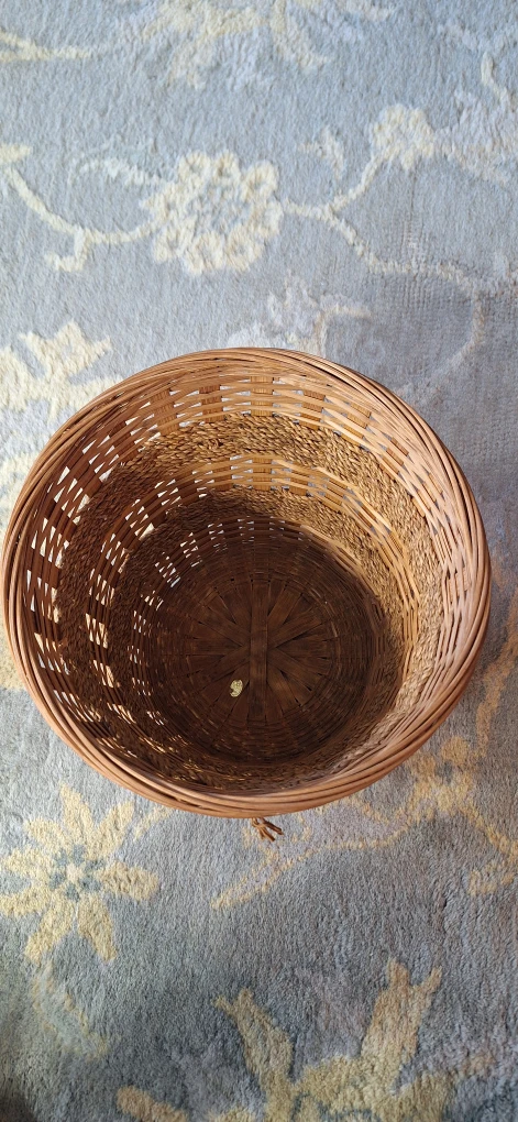Woven Wicker Wastebasket - photo 3