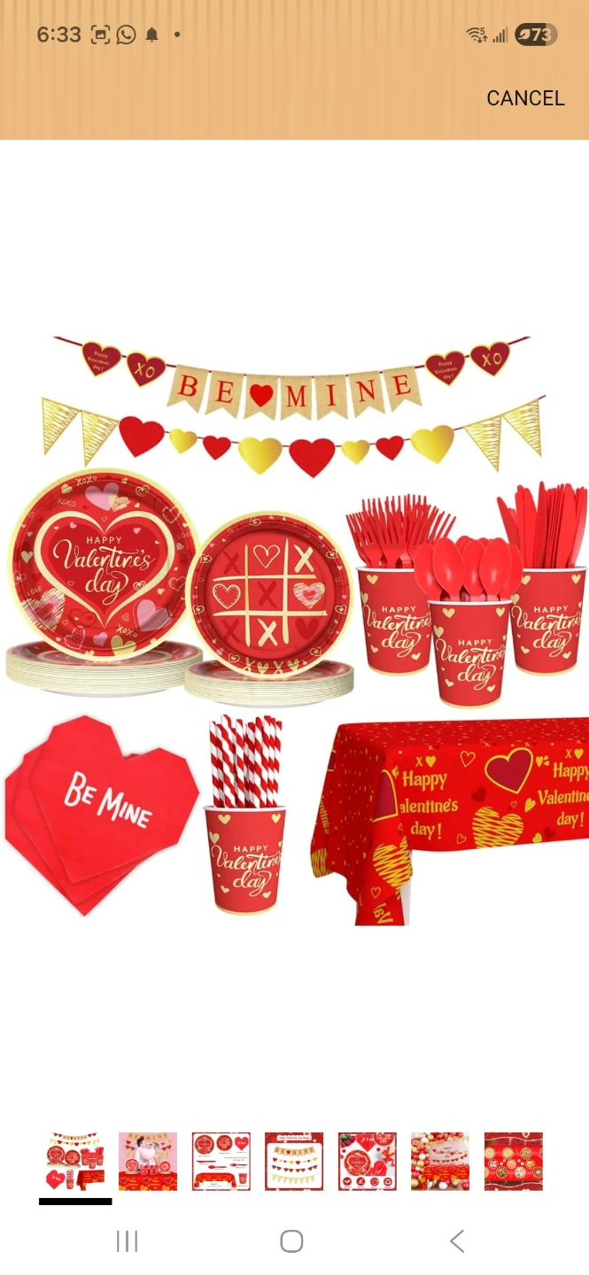Valentine's Day Party Supplies Set