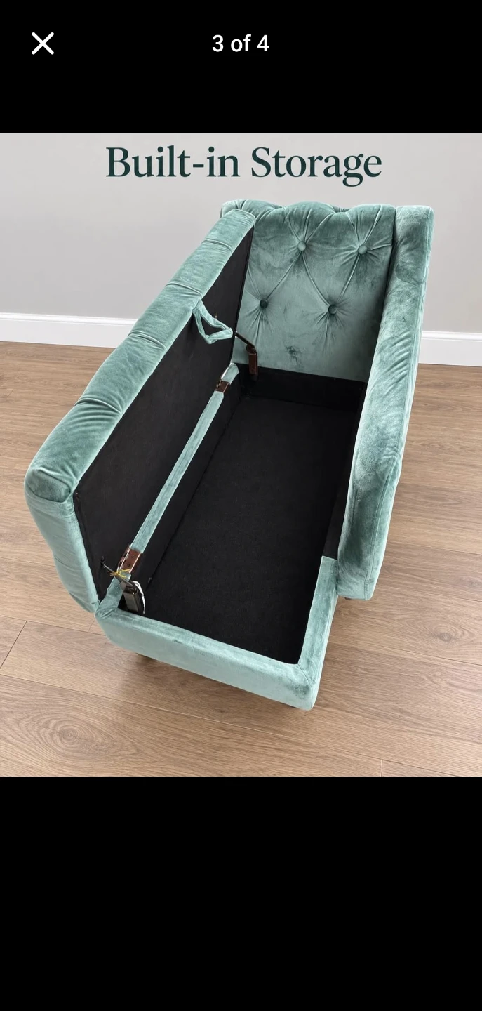 Velvet Pet Chaise Lounge with Storage - photo 3