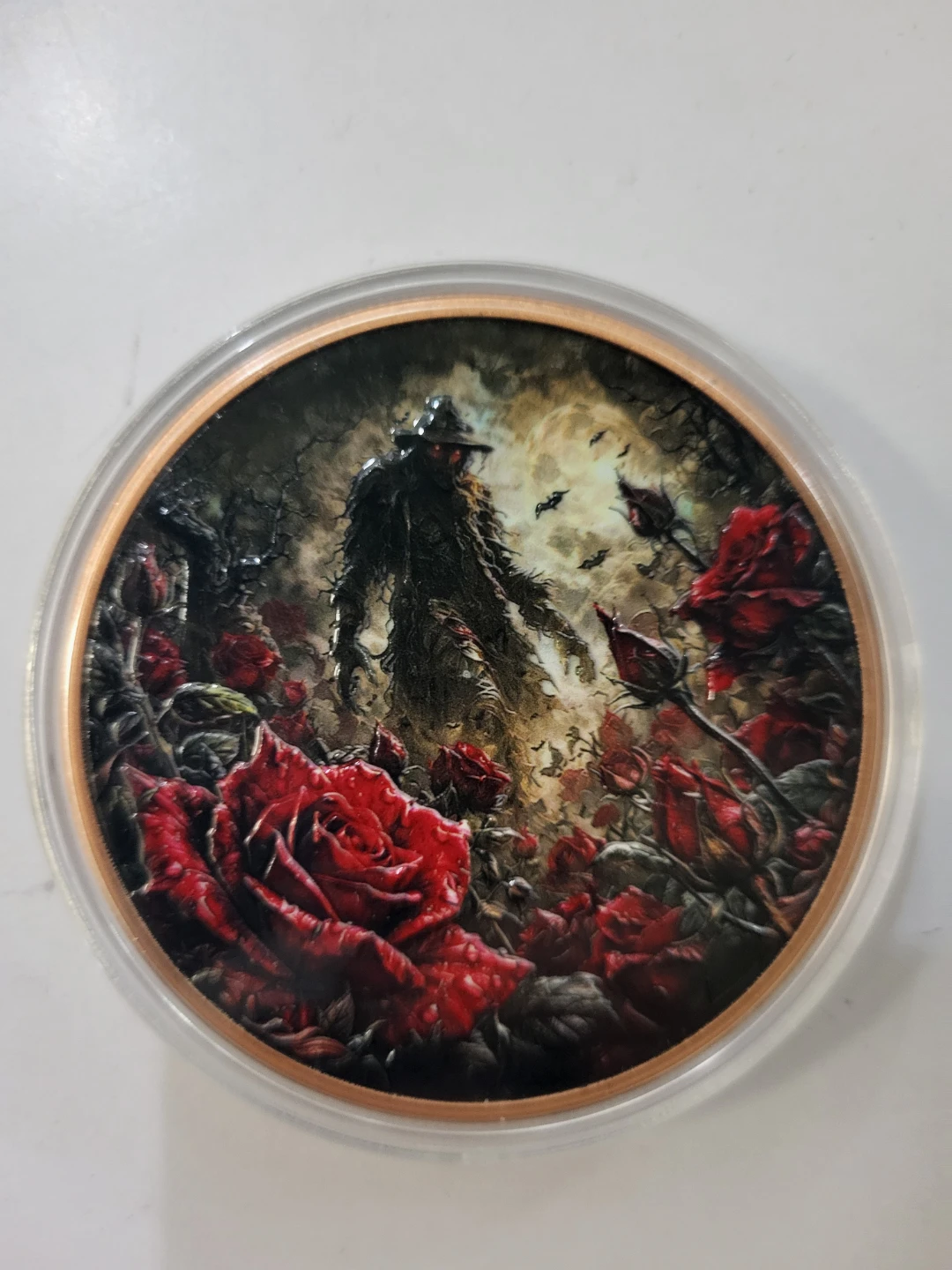 5 Avoirdupois Ounce .999 Copper Rose Design Medallion