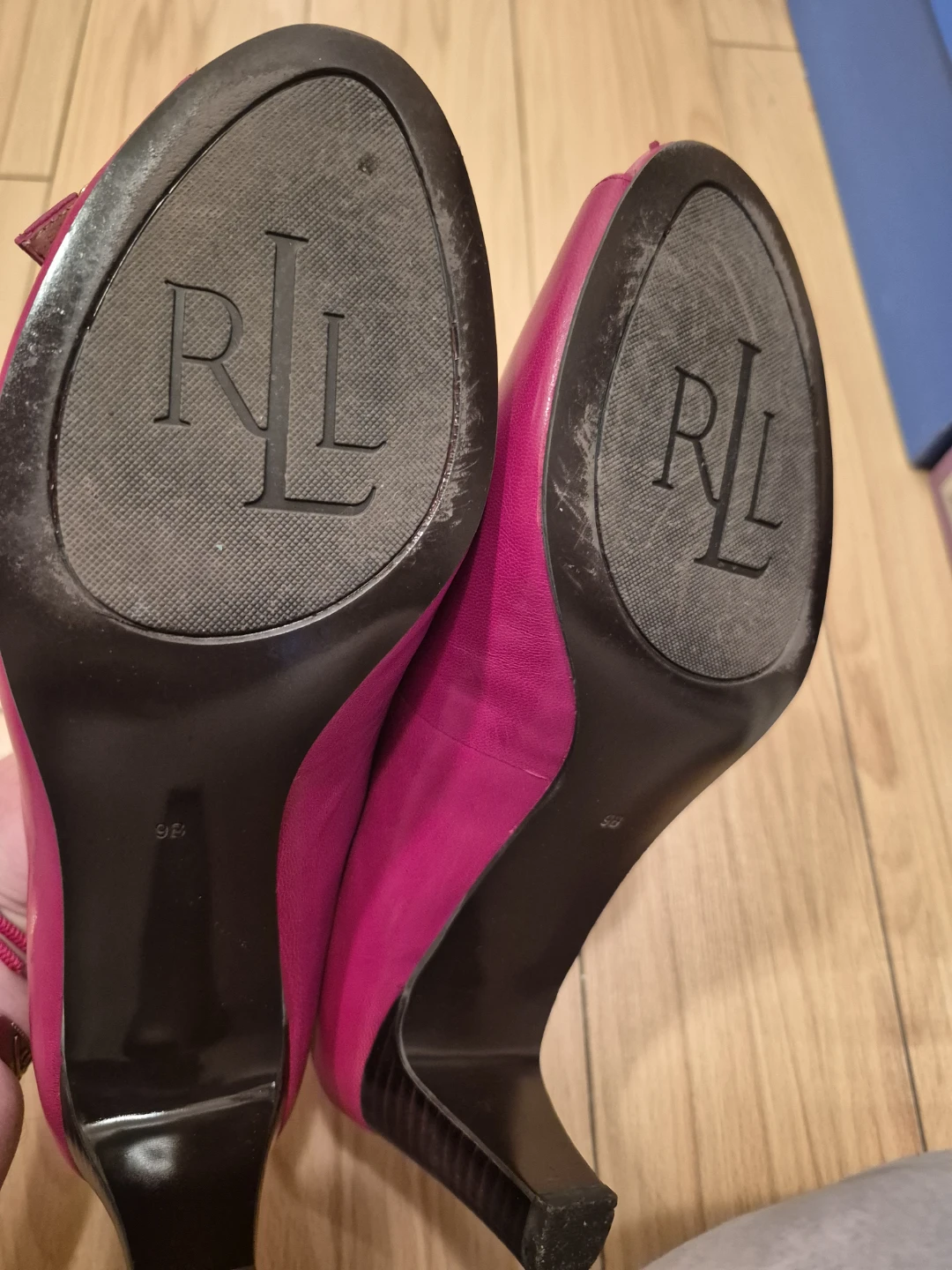 Lauren Ralph Lauren Pink Peep-Toe Heels Size 9B - photo 4