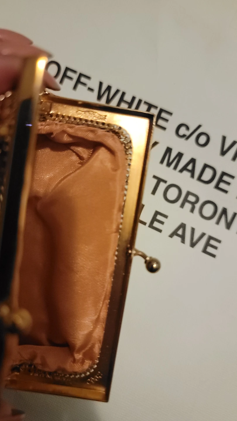Vintage Gold Tone Mesh Clutch - photo 4
