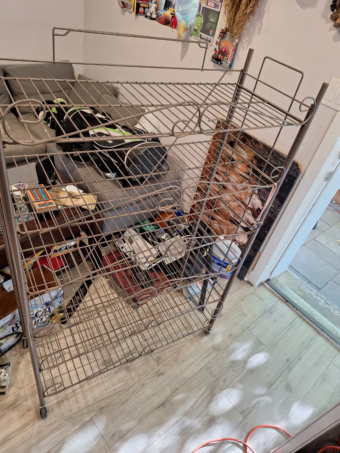 Metal Wire Rolling Storage Shelf