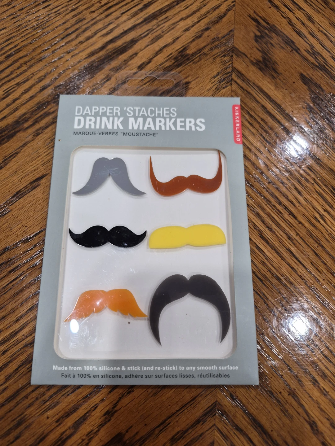 Kikkerland Dapper 'Staches Drink Markers