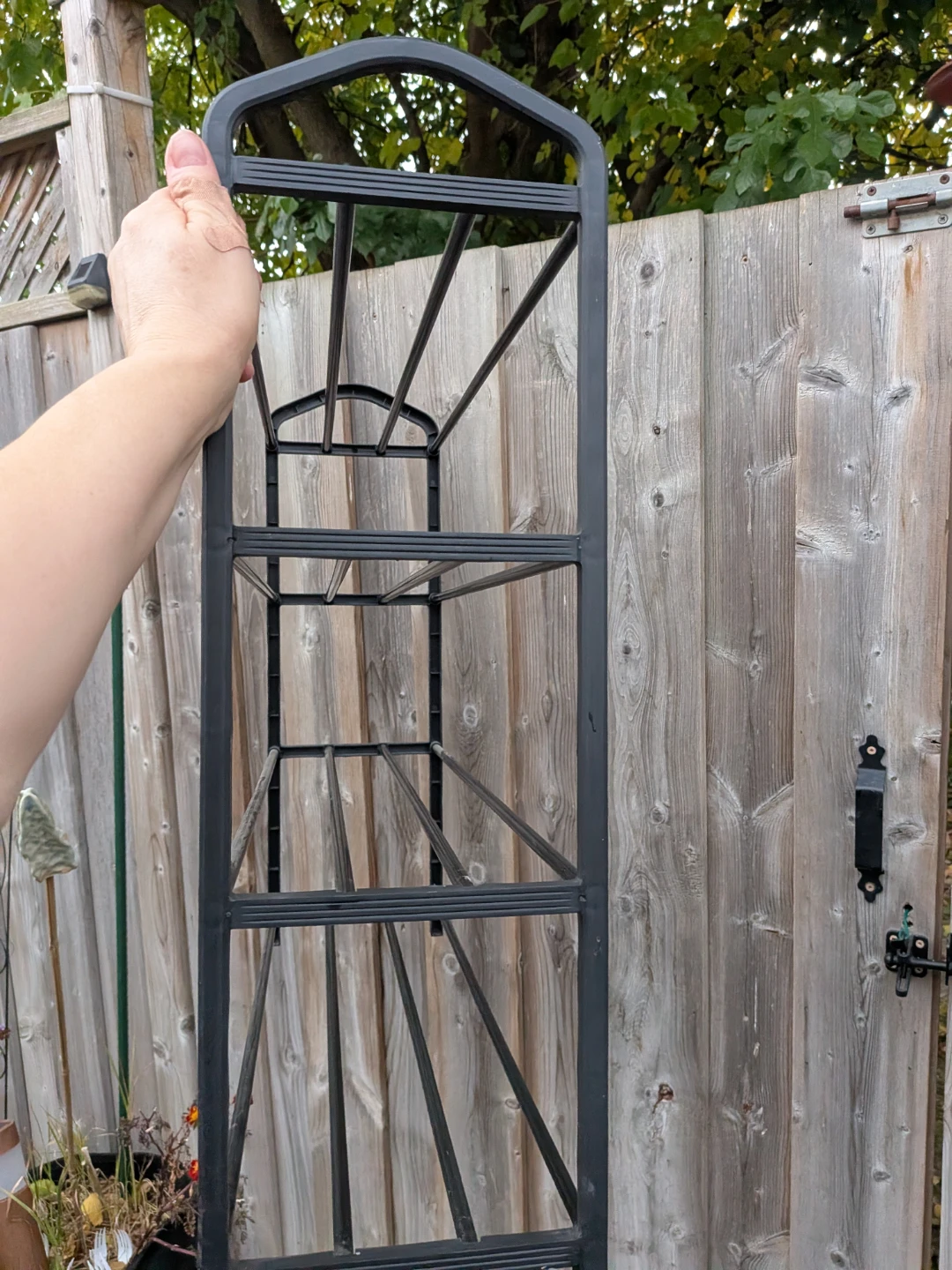 Black plastic 4-Tier Shoe Rack - photo 2