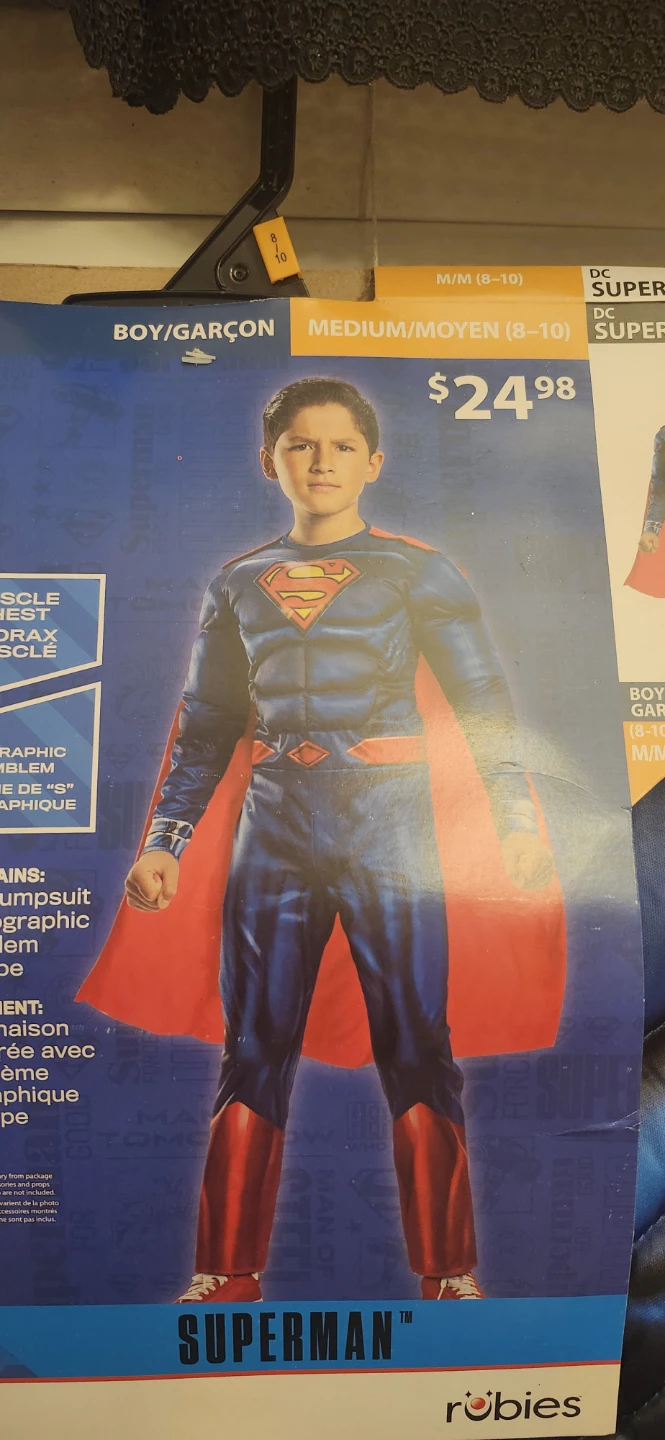Superman Muscle Costume - Medium (8-10)