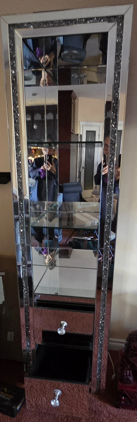 Mirrored living room suite with Crushed Diamond Accents - photo 5