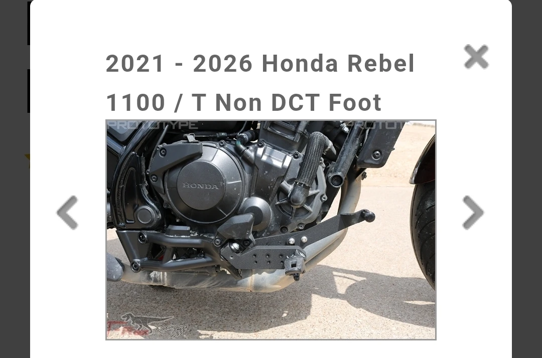 Honda Rebel 1100 Non-DCT Foot Control Kit