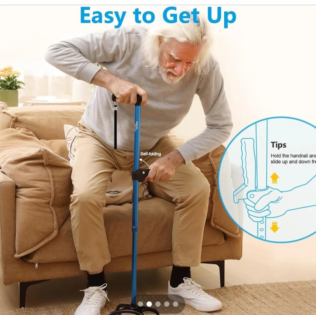REHAND Quad Cane, Foldable Walking Cane - photo 2