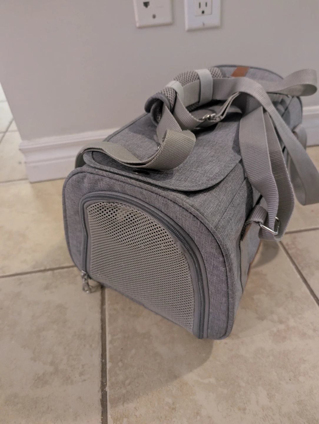 Grey Pet Carrier Bag
