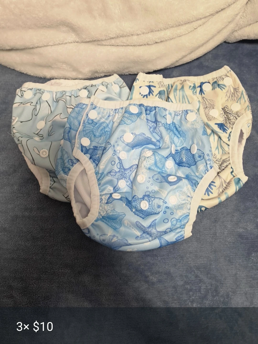 Set of 3 Reusable Swim Diapers