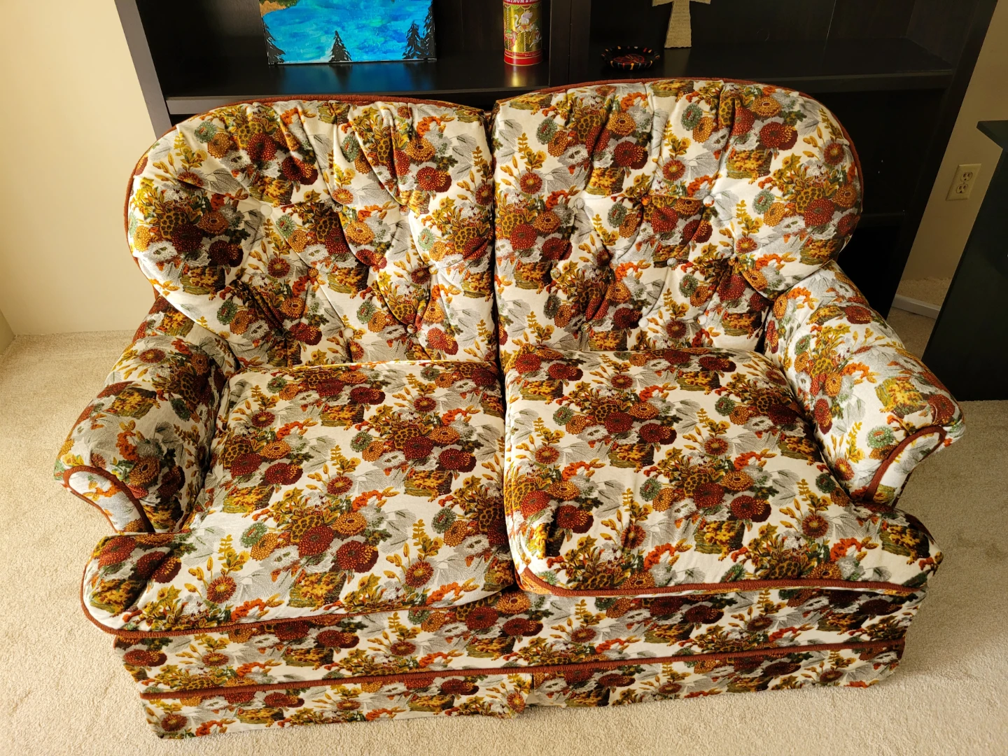 Vintage Floral Love Seat