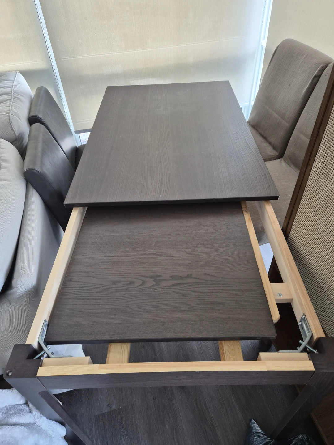 Ikea Vihals Extendable Dark Wood Dining Table - photo 3