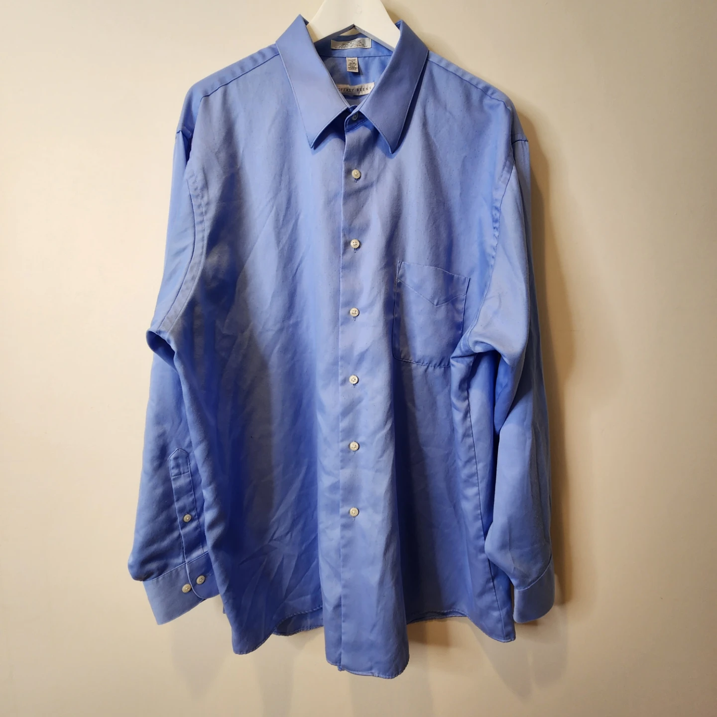 Geoffrey Beene Men's Blue Dress Shirt XXL