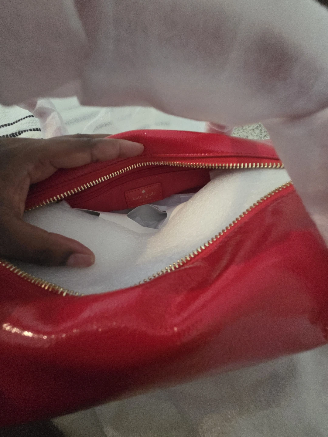 Kate Spade Red Patent Leather Satchel - photo 4