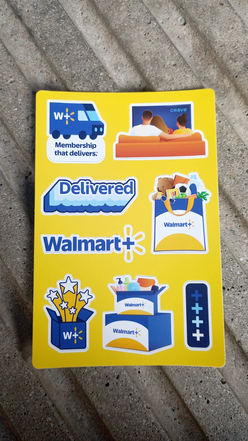 Walmart Plus Sticker Sheet